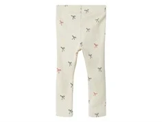 Name It leggings hvid swan med sløjfer